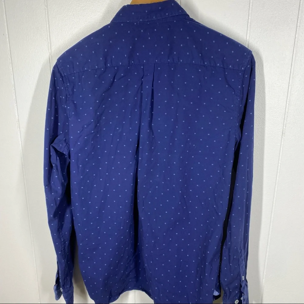 Denim & Flower Navy Blue Button Down Shirt Medium - Picture 4 of 4